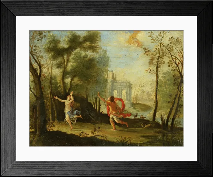 Framed Print : Apollo Pursuing Daphne, 17th century. Creator: Unknown Framed Print : Apollo Pursuing Daphne, 17th century. Creator: Unknown