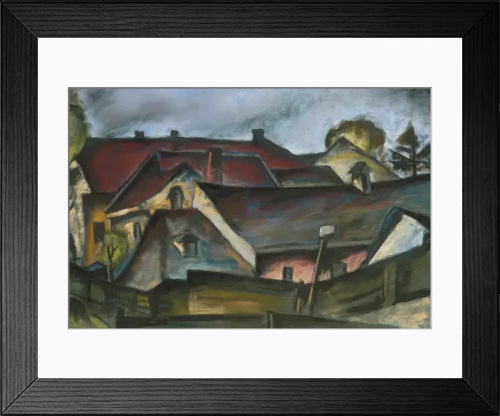 Framed Print : Kosice roofs, 1928. Creator: Konstantin Bauer Framed Print : Kosice roofs, 1928. Creator: Konstantin Bauer