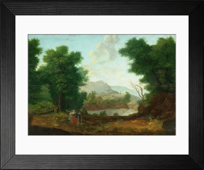 Framed Print : Mountain Landscape with a Pond, 1620. Creator: Unknown Framed Print : Mountain Landscape with a Pond, 1620. Creator: Unknown