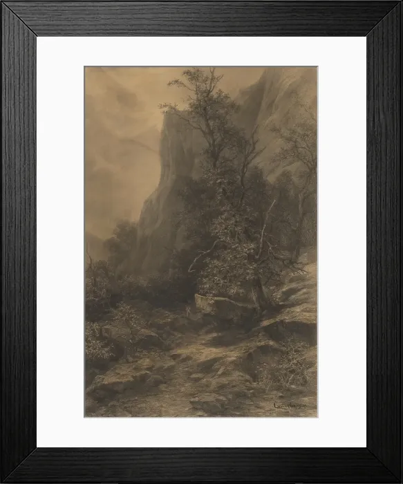Framed Print : Zadielske rocks, 1894. Creator: Ludovit Cordak Framed Print : Zadielske rocks, 1894. Creator: Ludovit Cordak