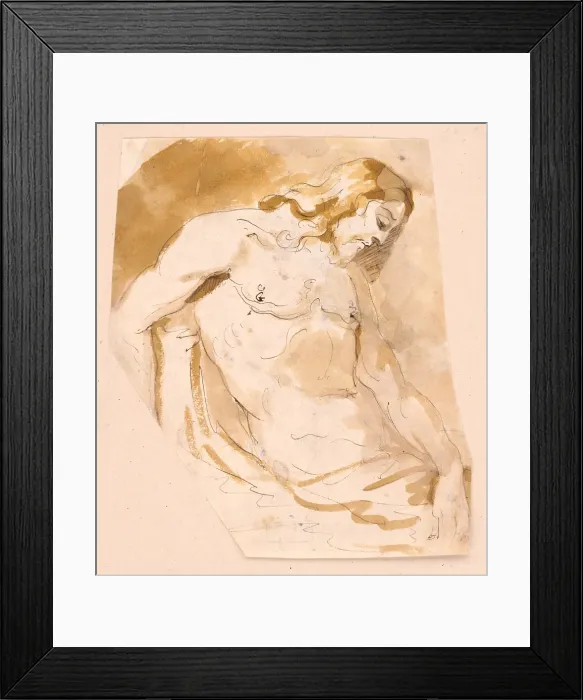 Framed Print : A reclining Christ, 1701 / 1800. Creator: Unknown Framed Print : A reclining Christ, 1701 / 1800. Creator: Unknown