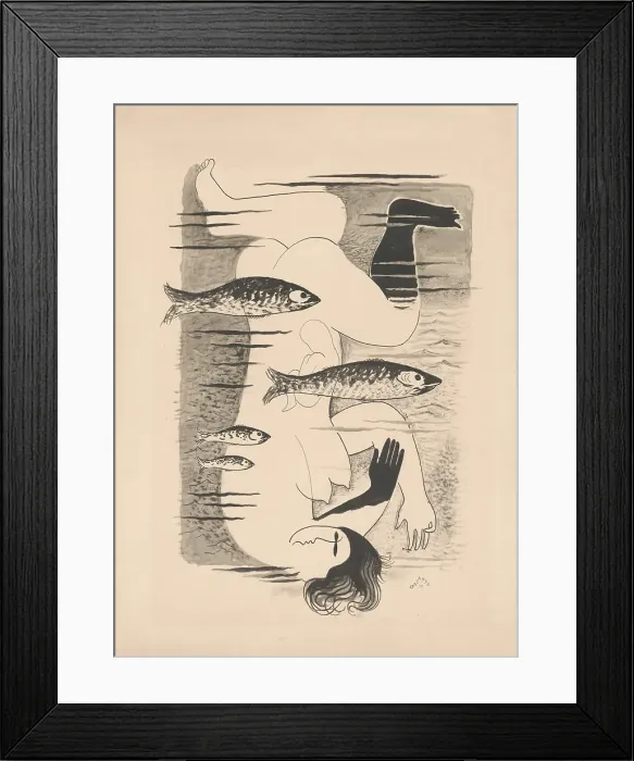 Framed Print : Drowned, 1929. Creator: Mikulas Galanda Framed Print : Drowned, 1929. Creator: Mikulas Galanda