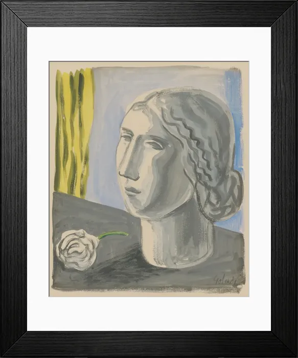 Framed Print : Bust of a Female Head, 1930-1931. Creator: Mikulas Galanda Framed Print : Bust of a Female Head, 1930-1931. Creator: Mikulas Galanda