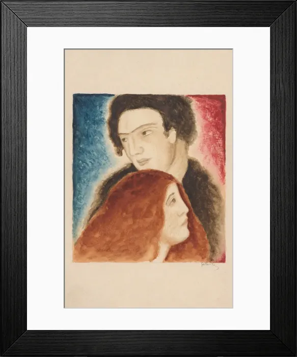 Framed Print : Lovers, 1920-1930. Creator: Mikulas Galanda Framed Print : Lovers, 1920-1930. Creator: Mikulas Galanda
