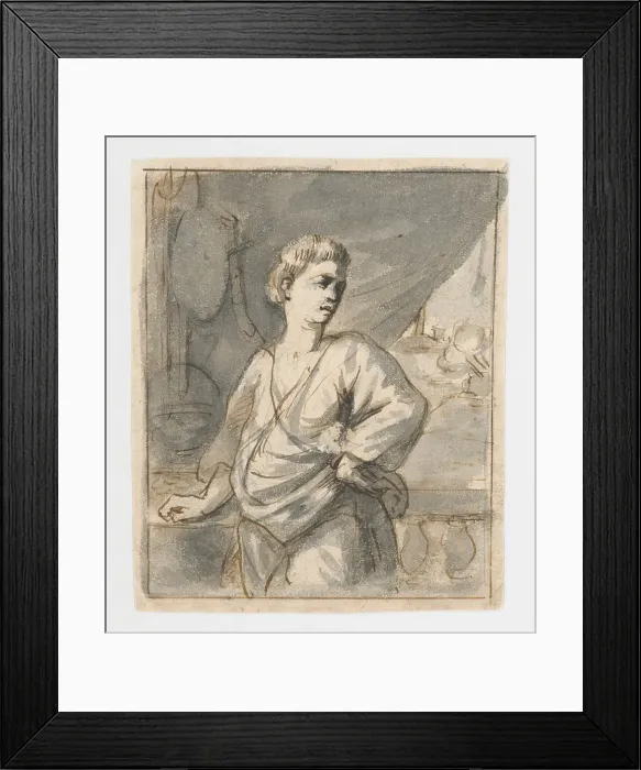 Framed Print : Study of a male portrait, 1701 / 1800. Creator: Unknown Framed Print : Study of a male portrait, 1701 / 1800. Creator: Unknown