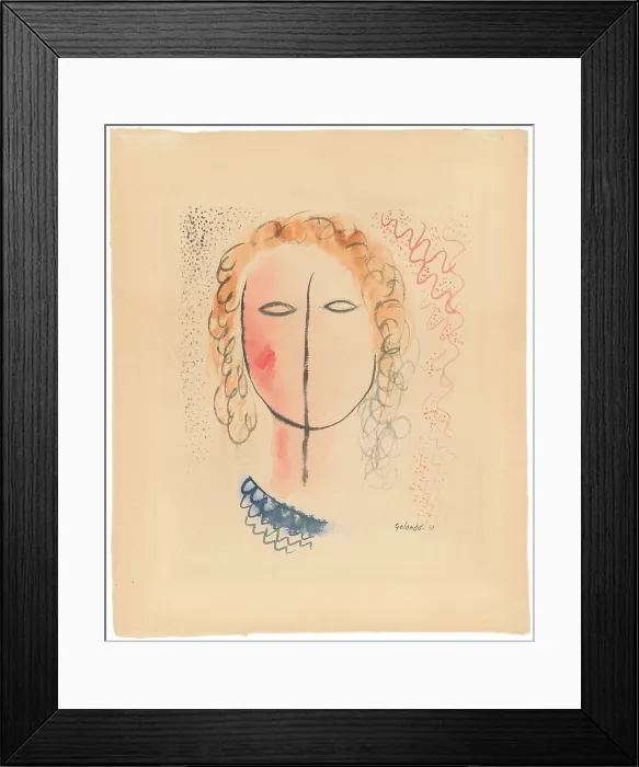 Framed Print : Girl's head, 1930. Creator: Mikulas Galanda. Girl's head, 1930. Creator: Mikulas Galanda Framed Print : Girl's head, 1930. Creator: Mikulas Galanda. Girl's head, 1930. Creator: Mikulas Galanda