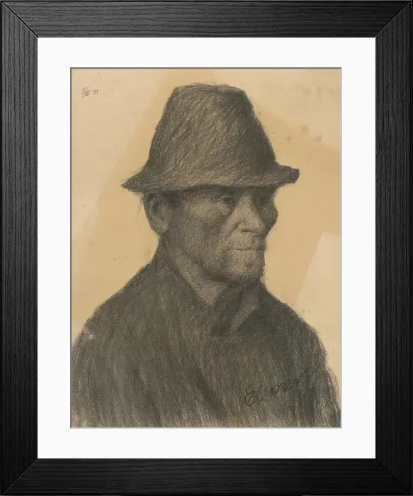 Framed Print : Portrait of a man, 1898. Creator: Elemir Halasz-Hradil Framed Print : Portrait of a man, 1898. Creator: Elemir Halasz-Hradil