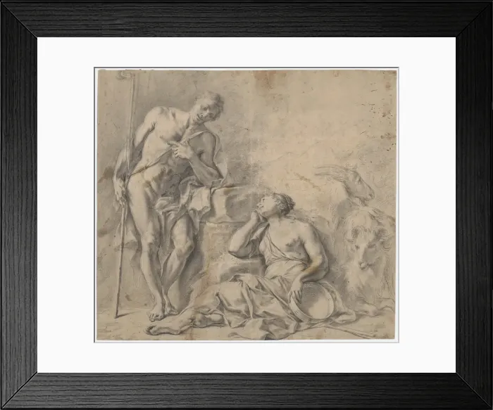 Framed Print : Shepherd's idyll, 1601 / 1700. Creator: Unknown. Shepherd's idyll, 1601 / 1700. Creator: Unknown Framed Print : Shepherd's idyll, 1601 / 1700. Creator: Unknown. Shepherd's idyll, 1601 / 1700. Creator: Unknown