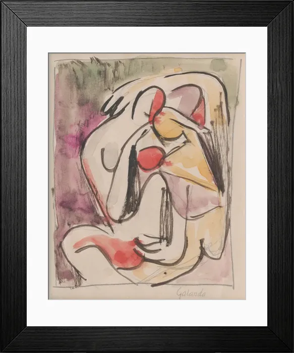 Framed Print : Lovers, 1935-1938. Creator: Mikulas Galanda Framed Print : Lovers, 1935-1938. Creator: Mikulas Galanda