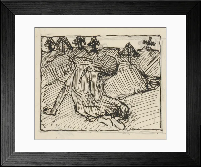Framed Print : In the cemetery, 1914-1918. Creator: Elemir Halasz-Hradil Framed Print : In the cemetery, 1914-1918. Creator: Elemir Halasz-Hradil
