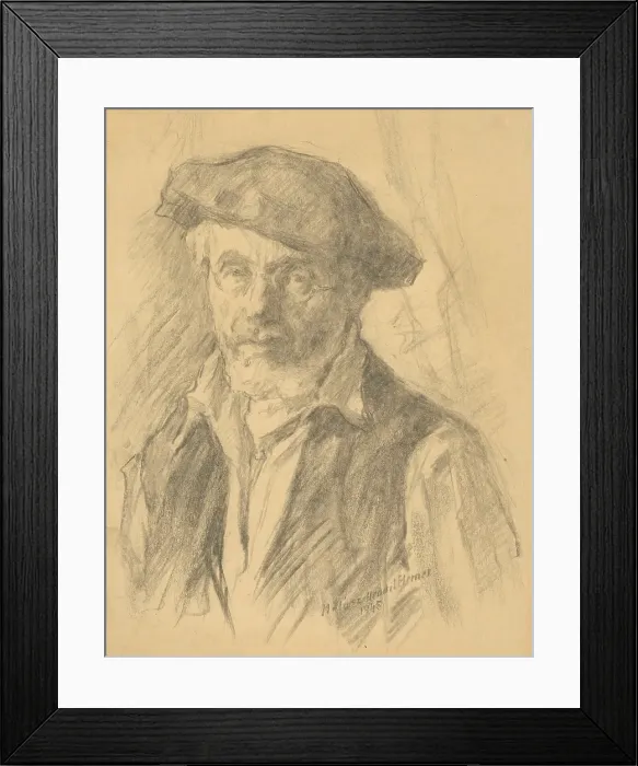 Framed Print : Self-portrait, 1945. Creator: Elemir Halasz-Hradil Framed Print : Self-portrait, 1945. Creator: Elemir Halasz-Hradil
