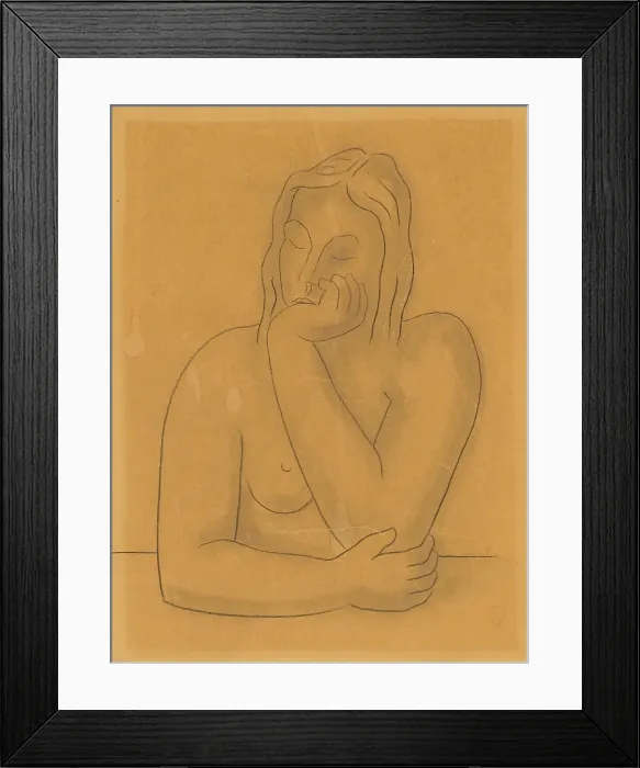 Framed Print : Seated, 1938-1945. Creator: Mikulas Galanda Framed Print : Seated, 1938-1945. Creator: Mikulas Galanda