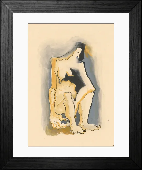 Framed Print : Old age, 1936-1937. Creator: Mikulas Galanda Framed Print : Old age, 1936-1937. Creator: Mikulas Galanda