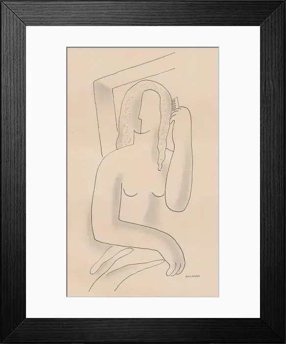 Framed Print : Itching, around 1931. Creator: Mikulas Galanda Framed Print : Itching, around 1931. Creator: Mikulas Galanda