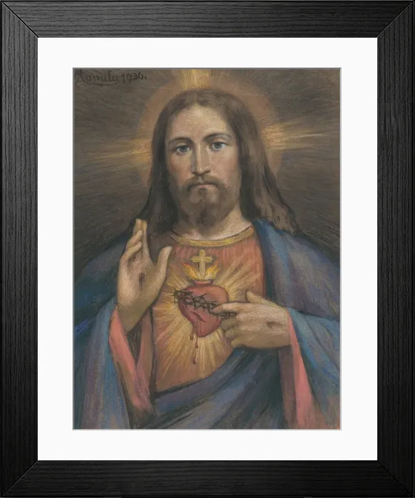 Framed Print : Krivda (Christ), 1936. Creator: Jozef Hanula Framed Print : Krivda (Christ), 1936. Creator: Jozef Hanula