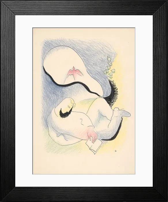 Framed Print : Reading, 1935-1936. Creator: Mikulas Galanda Framed Print : Reading, 1935-1936. Creator: Mikulas Galanda