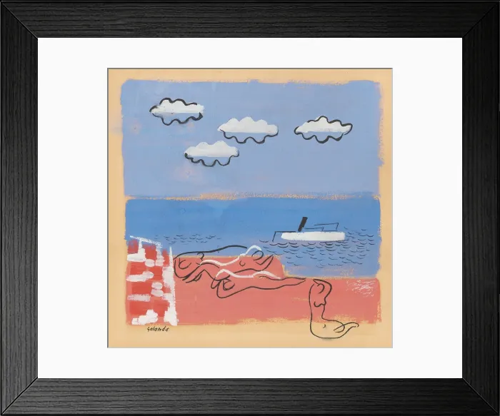 Framed Print : On the beach, 1933-1934. Creator: Mikulas Galanda Framed Print : On the beach, 1933-1934. Creator: Mikulas Galanda