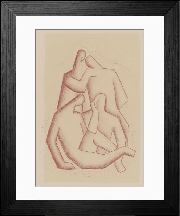 Framed Print : Sad Bandits, 1935-1936. Creator: Mikulas Galanda Framed Print : Sad Bandits, 1935-1936. Creator: Mikulas Galanda