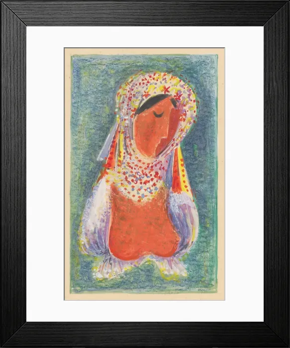 Framed Print : In the Traditional Costume, around 1937. Creator: Mikulas Galanda Framed Print : In the Traditional Costume, around 1937. Creator: Mikulas Galanda