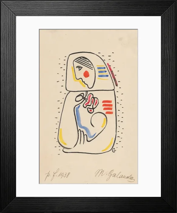 Framed Print : Mother, 1937. Creator: Mikulas Galanda Framed Print : Mother, 1937. Creator: Mikulas Galanda