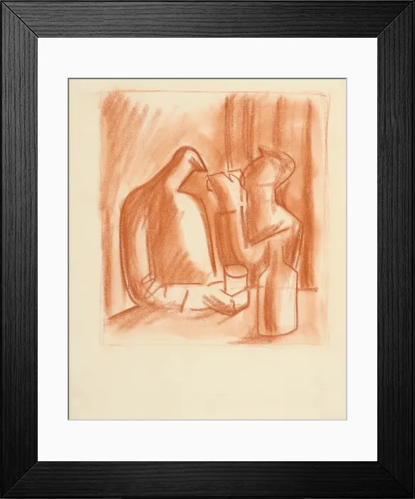 Framed Print : Drunkards, 1935-1936. Creator: Mikulas Galanda Framed Print : Drunkards, 1935-1936. Creator: Mikulas Galanda