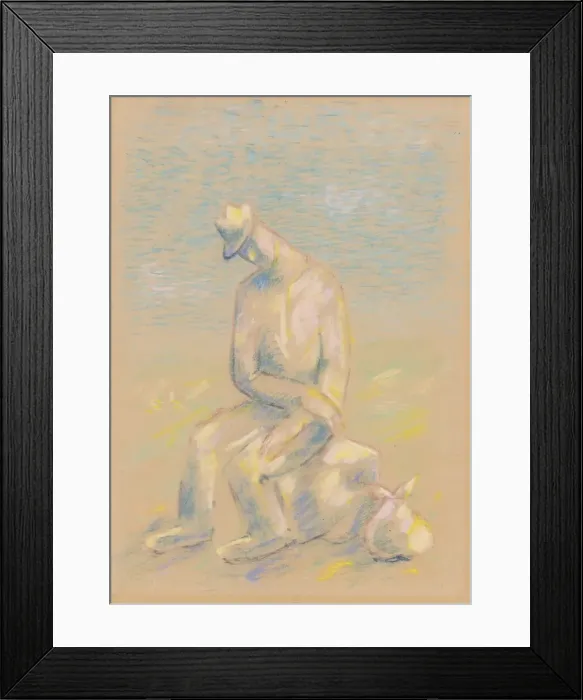 Framed Print : The emigrant, 1934-1935. Creator: Mikulas Galanda Framed Print : The emigrant, 1934-1935. Creator: Mikulas Galanda