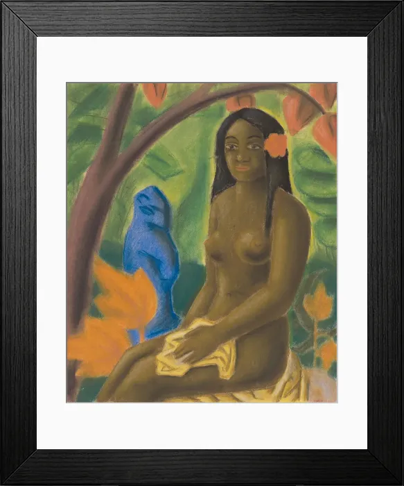 Framed Print : Girl from Tahiti, around 1930. Creator: Mikulas Galanda Framed Print : Girl from Tahiti, around 1930. Creator: Mikulas Galanda