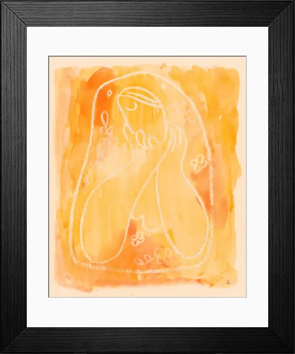 Framed Print : Thoughtful, around 1937-1938. Creator: Mikulas Galanda Framed Print : Thoughtful, around 1937-1938. Creator: Mikulas Galanda