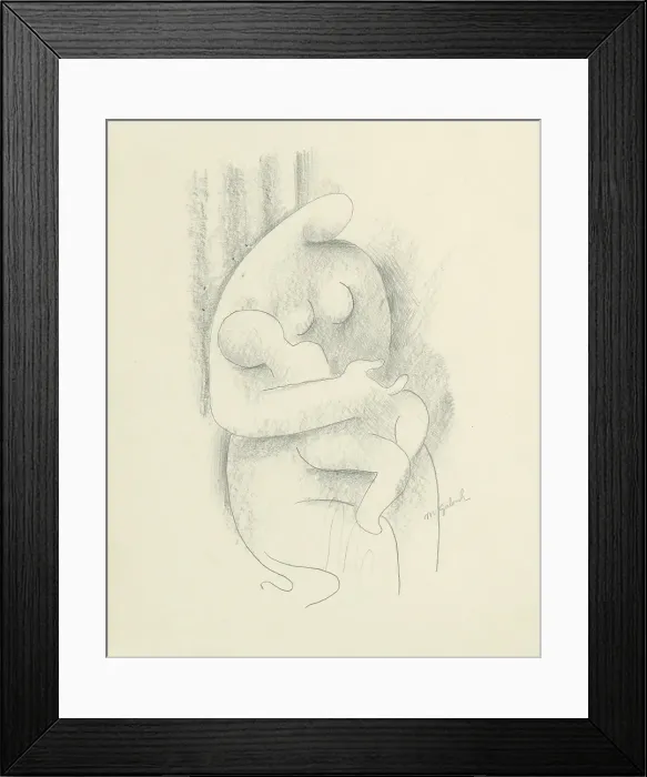 Framed Print : Mother with child, 1932-1934. Creator: Mikulas Galanda Framed Print : Mother with child, 1932-1934. Creator: Mikulas Galanda