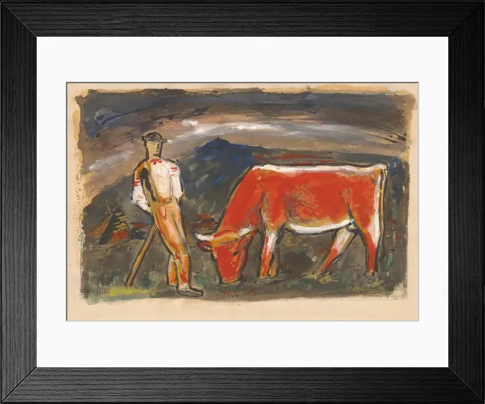 Framed Print : Herdsman, 1935-1936. Creator: Mikulas Galanda Framed Print : Herdsman, 1935-1936. Creator: Mikulas Galanda
