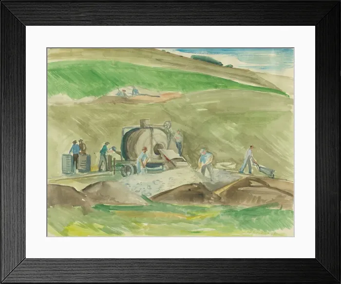 Framed Print : At the mixer, 1950. Creator: Bedrich Hoffstadter Framed Print : At the mixer, 1950. Creator: Bedrich Hoffstadter