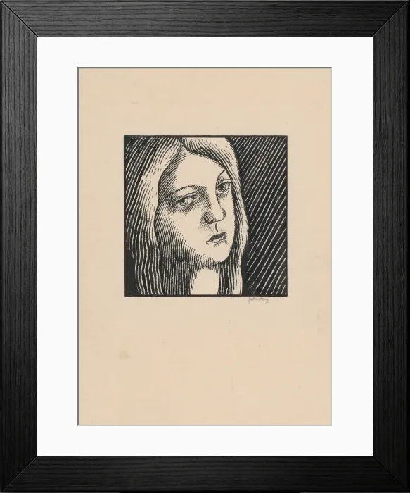 Framed Print : Woman's head, around 1925. Creator: Mikulas Galanda. Woman's head, around 1925. Creator: Mikulas Galanda Framed Print : Woman's head, around 1925. Creator: Mikulas Galanda. Woman's head, around 1925. Creator: Mikulas Galanda