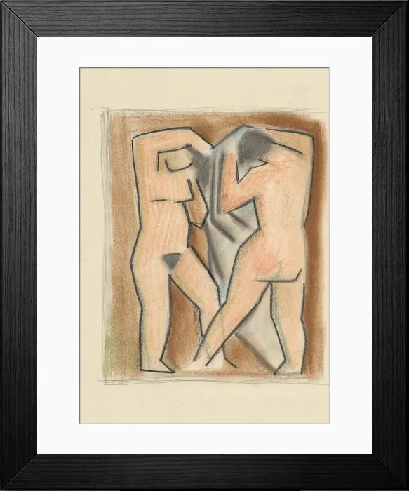 Framed Print : Two women after a bath, 1932. Creator: Mikulas Galanda Framed Print : Two women after a bath, 1932. Creator: Mikulas Galanda