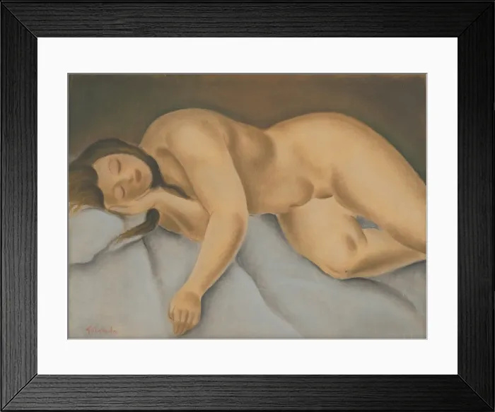 Framed Print : A reclining female nude, 1926. Creator: Mikulas Galanda Framed Print : A reclining female nude, 1926. Creator: Mikulas Galanda