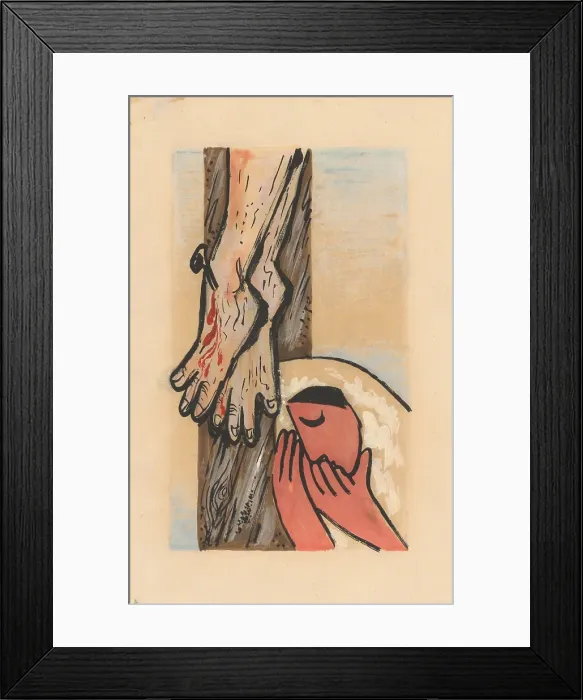Framed Print : Under the cross, around 1935. Creator: Mikulas Galanda Framed Print : Under the cross, around 1935. Creator: Mikulas Galanda