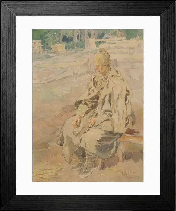 Framed Print : The woodcutter from Magura, 1916. Creator: Adolf Kaspar Framed Print : The woodcutter from Magura, 1916. Creator: Adolf Kaspar