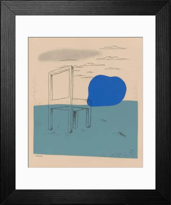 Framed Print : Landscape with a chair, 1929-1930. Creator: Mikulas Galanda Framed Print : Landscape with a chair, 1929-1930. Creator: Mikulas Galanda