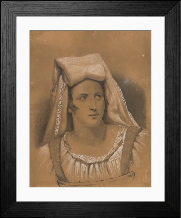 Framed Print : Portrait of a woman, 1860-1870. Creator: Frantisek Klimkovic Framed Print : Portrait of a woman, 1860-1870. Creator: Frantisek Klimkovic