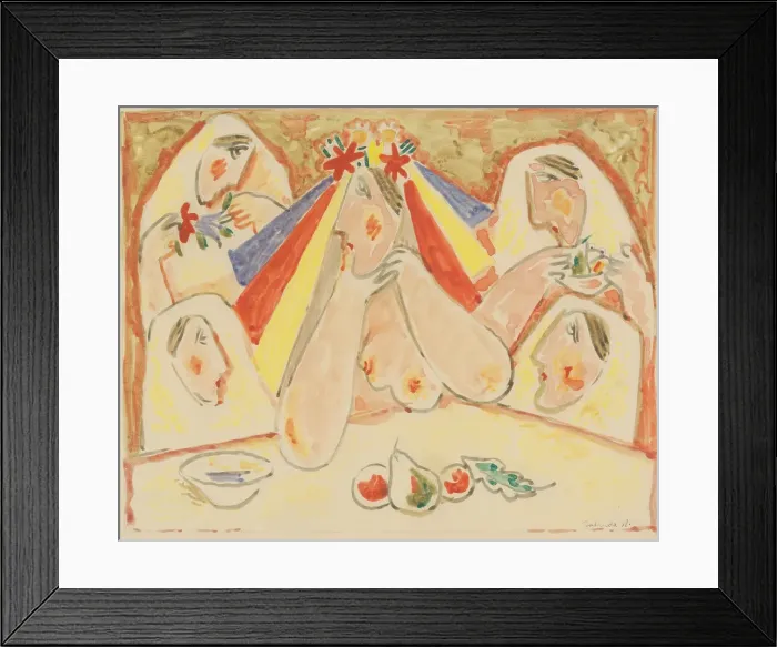 Framed Print : Bride, 1938. Creator: Mikulas Galanda Framed Print : Bride, 1938. Creator: Mikulas Galanda