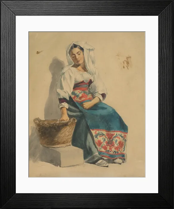 Framed Print : Study of a seated woman, 1851-1853. Creator: Vojtech Klimkovic Framed Print : Study of a seated woman, 1851-1853. Creator: Vojtech Klimkovic