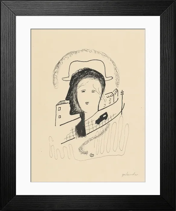 Framed Print : Two, 1930. Creator: Mikulas Galanda Framed Print : Two, 1930. Creator: Mikulas Galanda