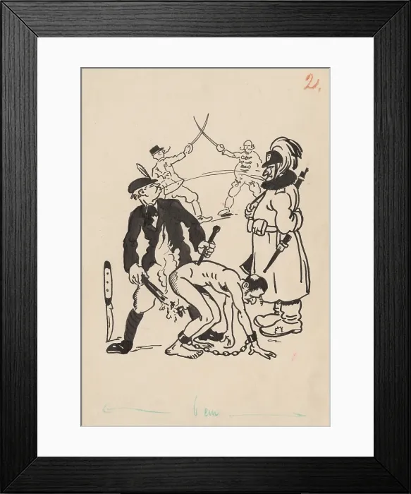 Framed Print : Drawing for the story The Well of the Wise Men by Selma Lagerlof, around 1940. Creator: Andrej Kovacik Framed Print : Drawing for the story The Well of the Wise Men by Selma Lagerlof, around 1940. Creator: Andrej Kovacik