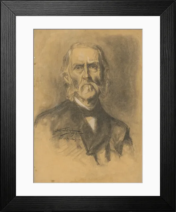 Framed Print : Portrait of an old man, 1903. Creator: Konstantin Kovari-Kacmarik Framed Print : Portrait of an old man, 1903. Creator: Konstantin Kovari-Kacmarik