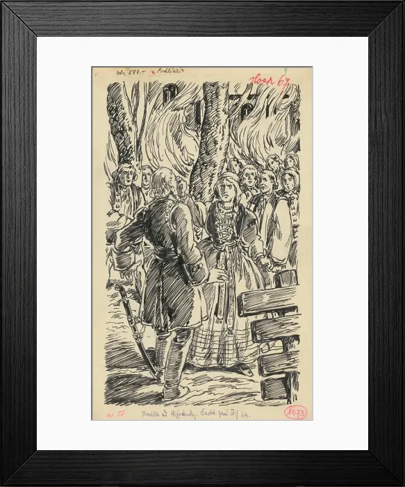Framed Print : 9.- Fire, 1936. Creator: Andrej Kovacik Framed Print : 9.- Fire, 1936. Creator: Andrej Kovacik