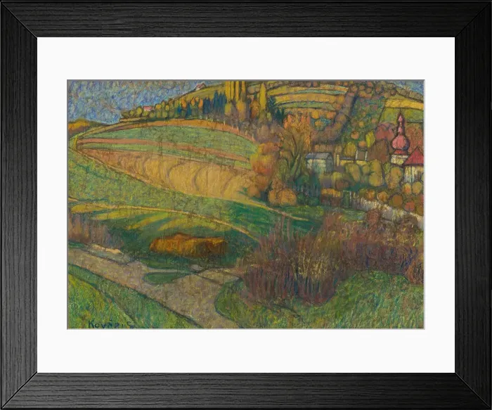 Framed Print : Forest landscape in autumn, 1909-1914. Creator: Konstantin Kovari-Kacmarik Framed Print : Forest landscape in autumn, 1909-1914. Creator: Konstantin Kovari-Kacmarik