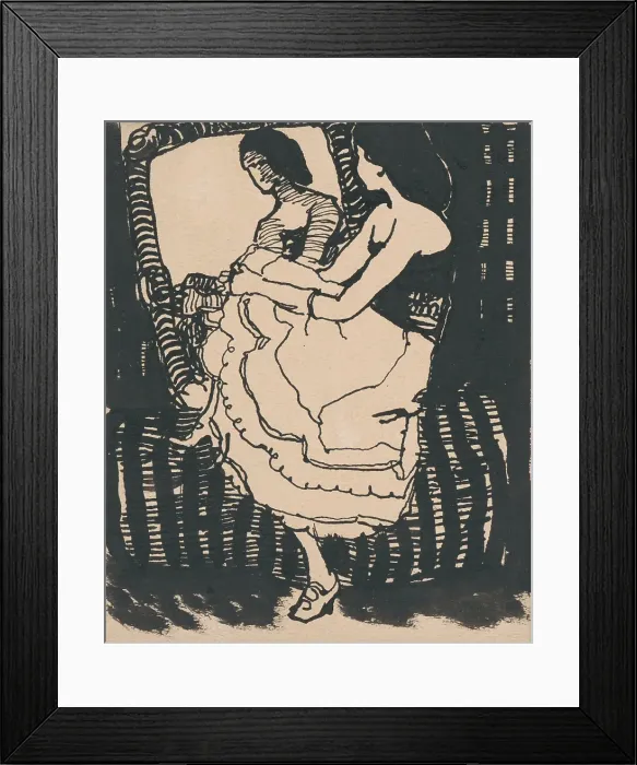 Framed Print : In front of mirror I. 1908. Creator: Konstantin Kovari-Kacmarik Framed Print : In front of mirror I. 1908. Creator: Konstantin Kovari-Kacmarik