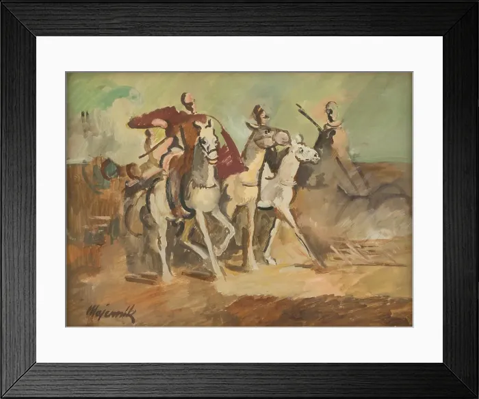 Framed Print : Riders, 1938. Creator: Cyprian Majernik Framed Print : Riders, 1938. Creator: Cyprian Majernik