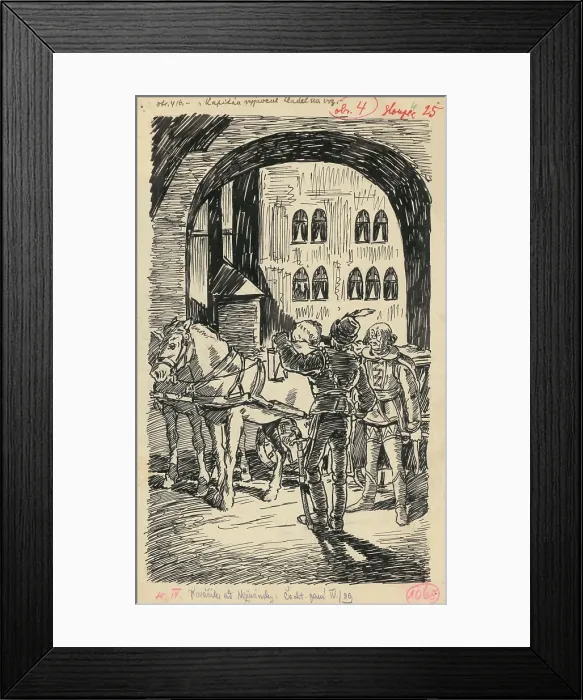 Framed Print : 4.- Night arrival, 1936. Creator: Andrej Kovacik Framed Print : 4.- Night arrival, 1936. Creator: Andrej Kovacik