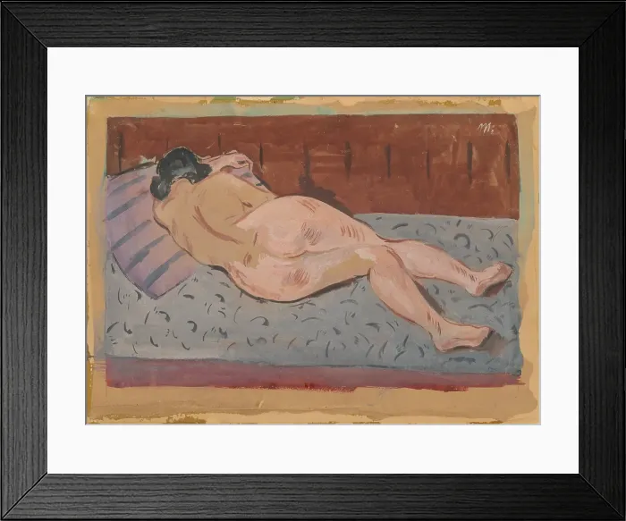 Framed Print : A reclining nude from behind, 1930-1939. Creator: Cyprian Majernik Framed Print : A reclining nude from behind, 1930-1939. Creator: Cyprian Majernik