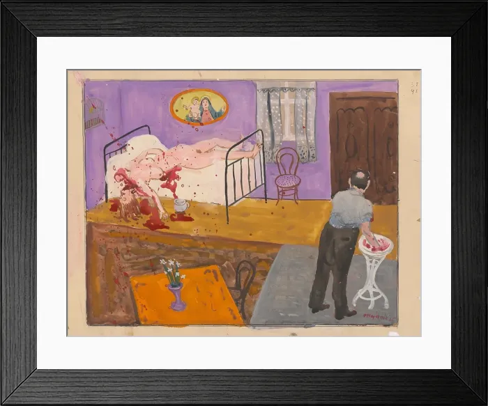 Framed Print : Lovers on the periphery, 1935. Creator: Cyprian Majernik Framed Print : Lovers on the periphery, 1935. Creator: Cyprian Majernik